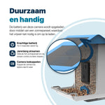Vogelvoederhuisje - Camera en Audio - AI Vogelherkenning - Hangend