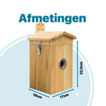 Vogelhuisje met Camera en Audio - Hout - Nestkastje - Inclusief Extern Zonnepaneel