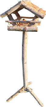Dutchlander Vogelvoedertafel Berken – Staand – 3-Delige Voet – 39x39x130 cm