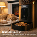 Voerautomaat - Camera en Audio - Inclusief SD-Kaart - Automatische Voerbak Kat - Zwart