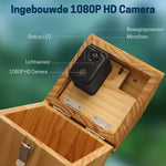Vogelhuisje met Camera en Audio - Hout - Nestkastje - Inclusief Extern Zonnepaneel