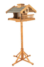 Dutchlander Vogelvoedervakantiehuis DeLuxe met appelprikker en voedersilo's 57 x 57 x 150 cm