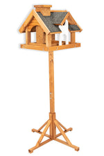 Dutchlander Vogelvoedervila met voedersilo op standaard nature 39 x 33 x 150 cm