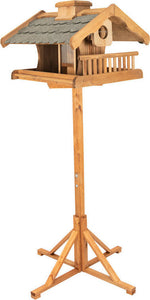 Dutchlander Vogelvoedervakantiehuis DeLuxe met appelprikker en voedersilo's 57 x 57 x 150 cm